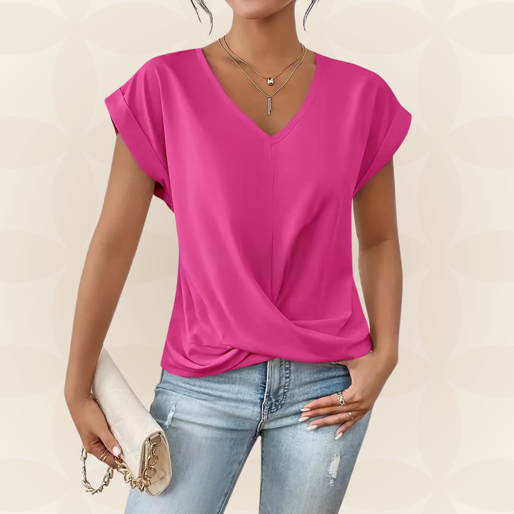 Isla | Scollo a V Draped Top
