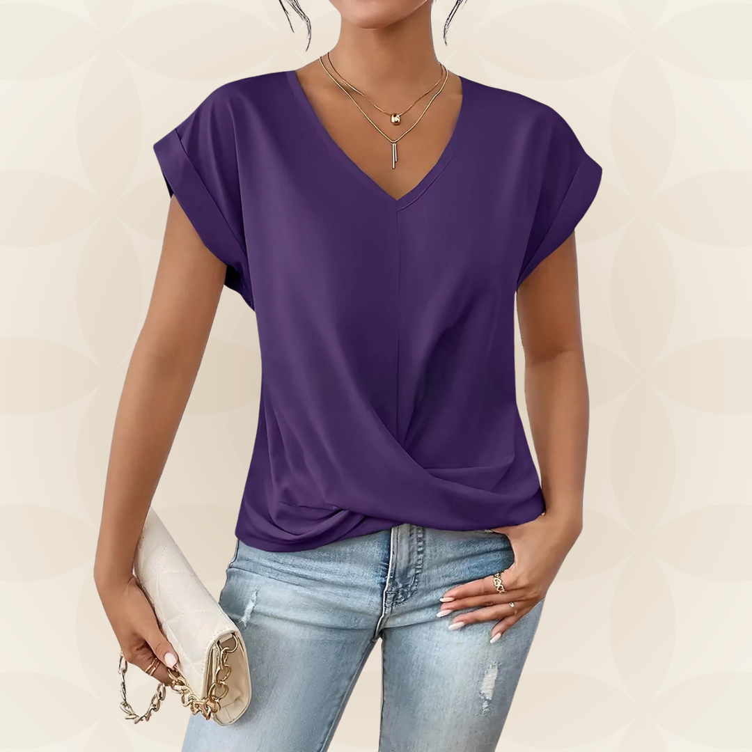 Isla | Scollo a V Draped Top