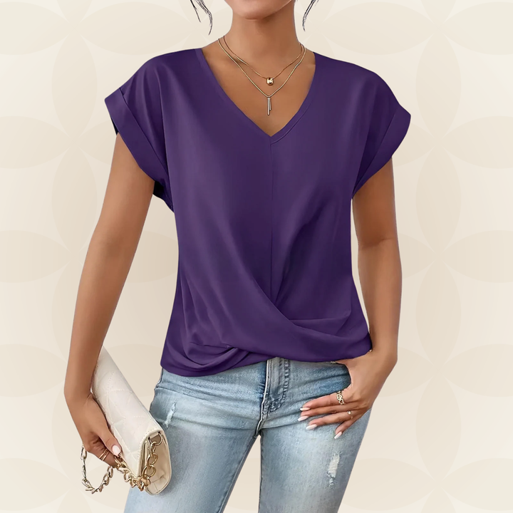 Isla | Scollo a V Draped Top