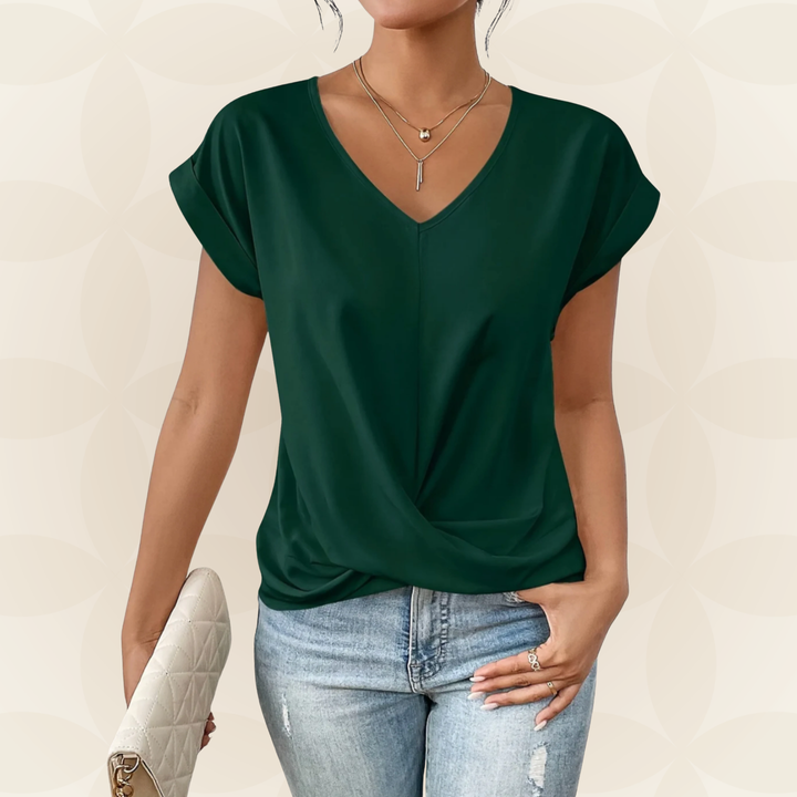 Isla | Scollo a V Draped Top