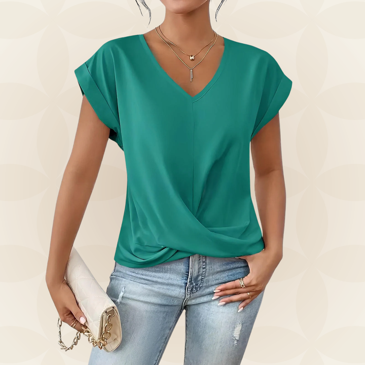 Isla | Scollo a V Draped Top
