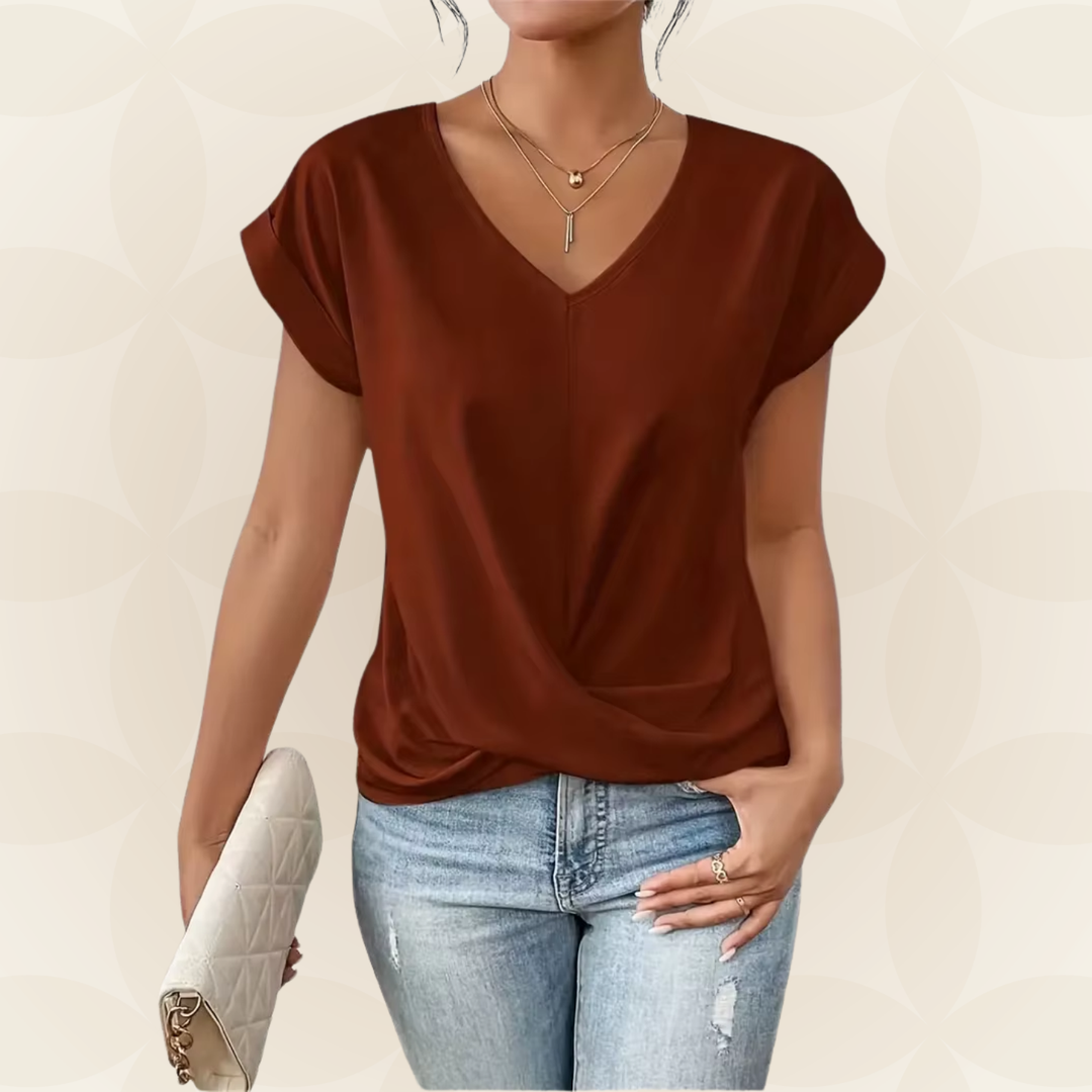 Isla | Scollo a V Draped Top
