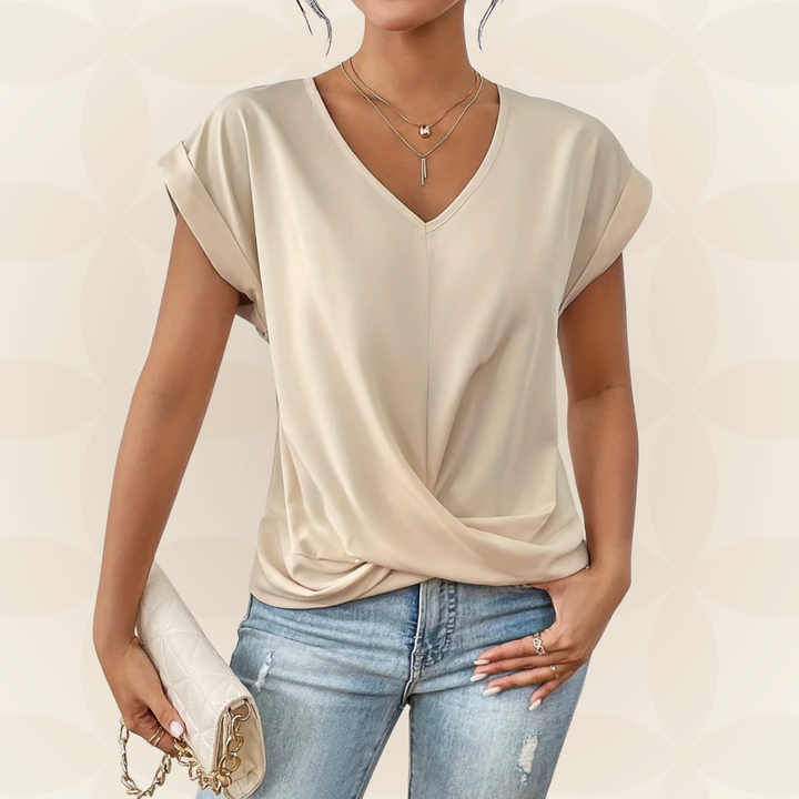 Isla | Scollo a V Draped Top