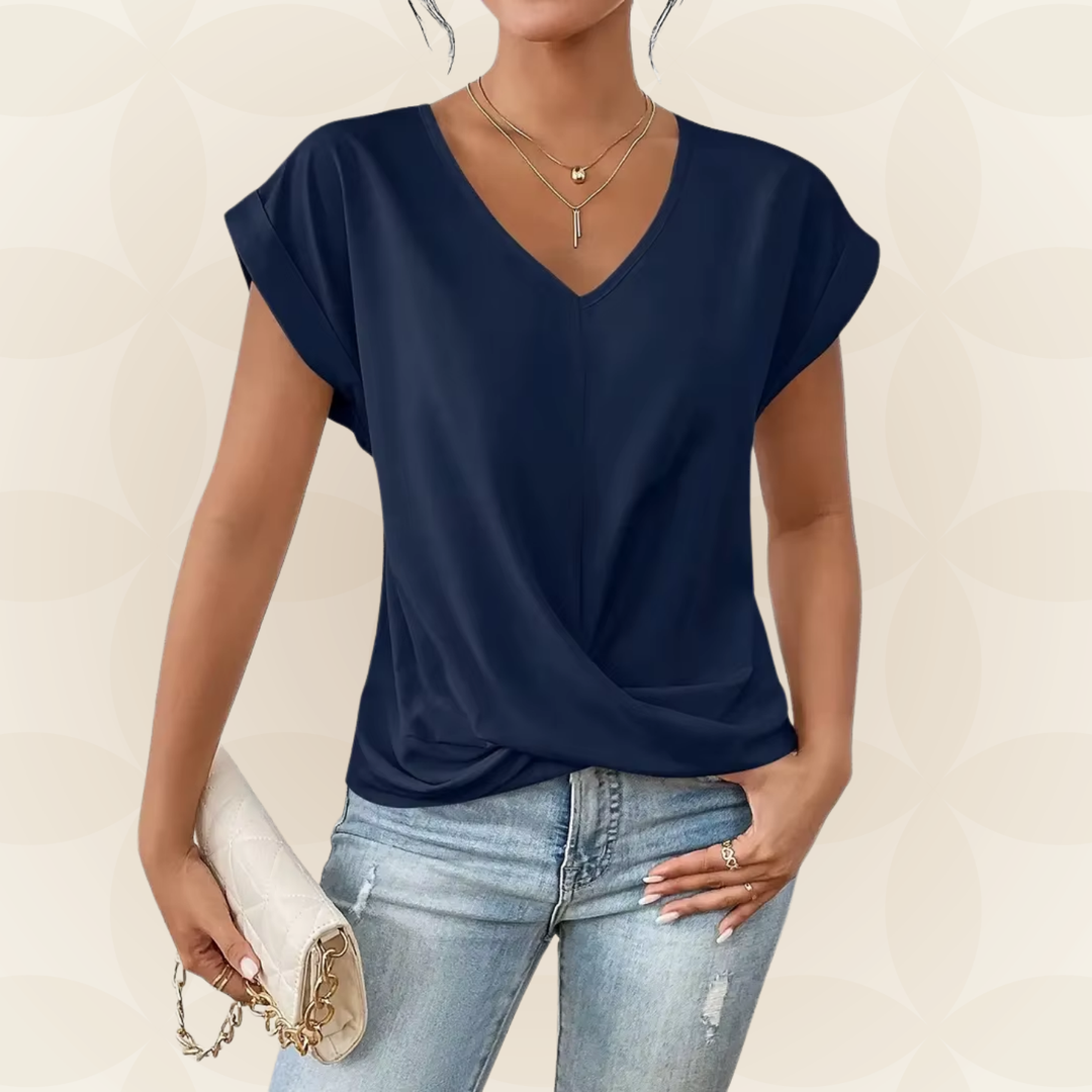 Isla | Scollo a V Draped Top