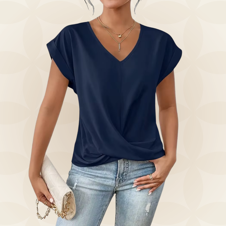 Isla | Scollo a V Draped Top