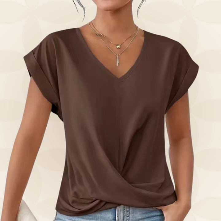 Isla | Scollo a V Draped Top