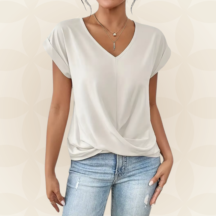 Isla | Scollo a V Draped Top