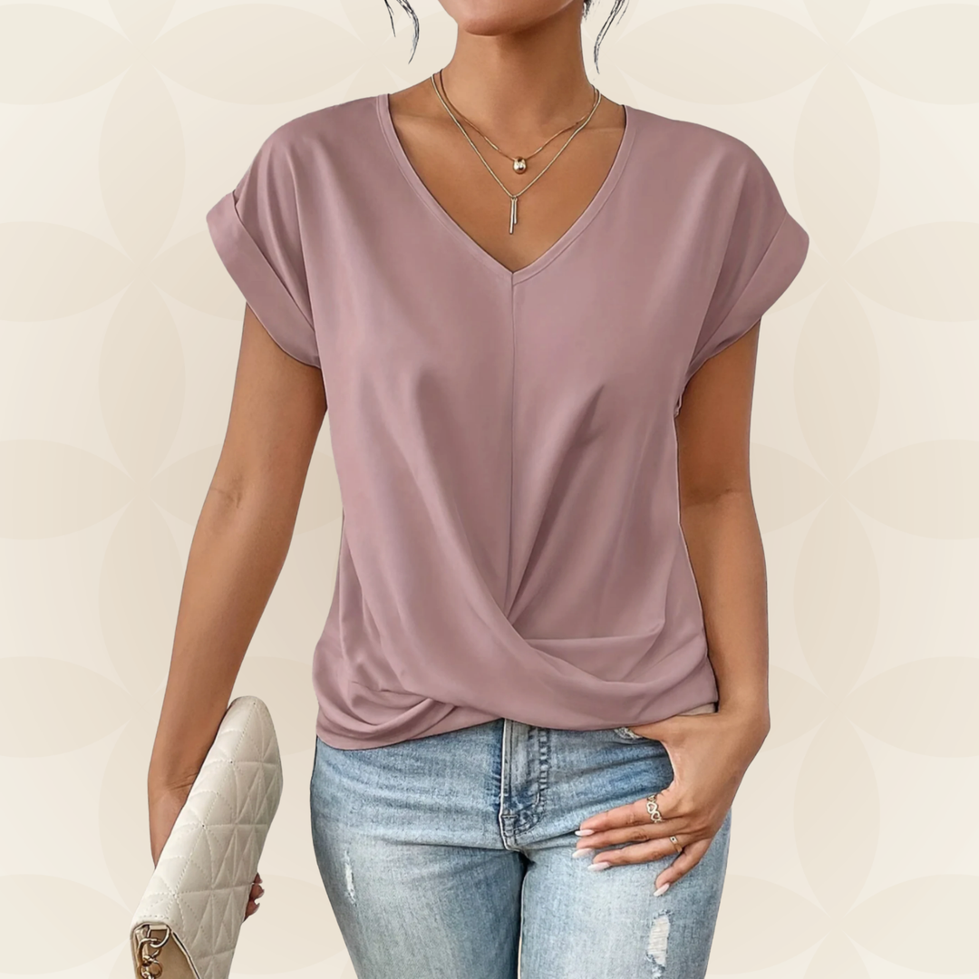 Isla | Scollo a V Draped Top