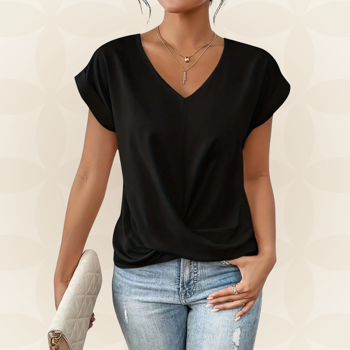Isla | Scollo a V Draped Top