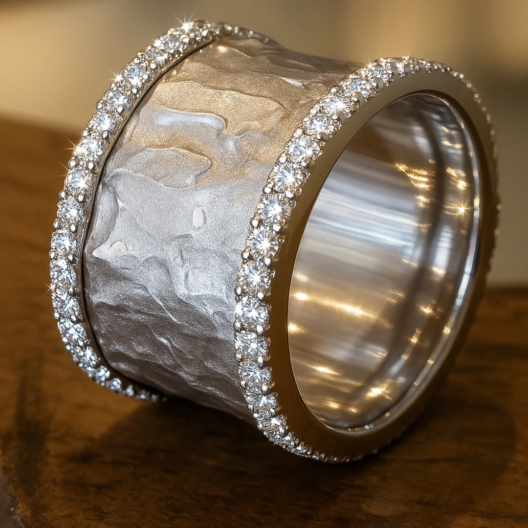Vintage Argento Anello with Zirconia