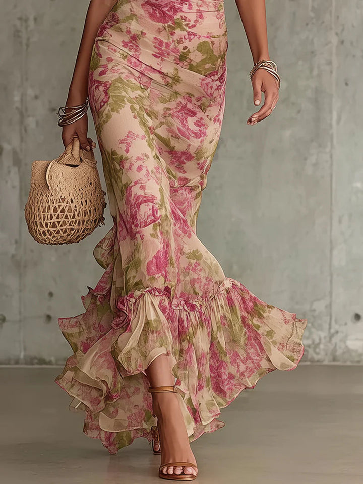 Rosevear | Vintage Rosa Stampa Maxi