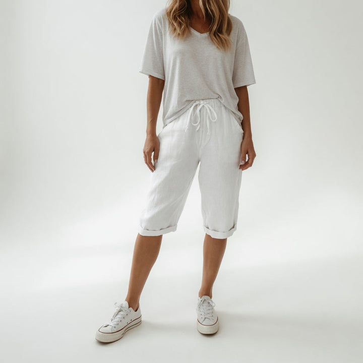 Kasey | Classico Cotone Bermuda Shorts for Women