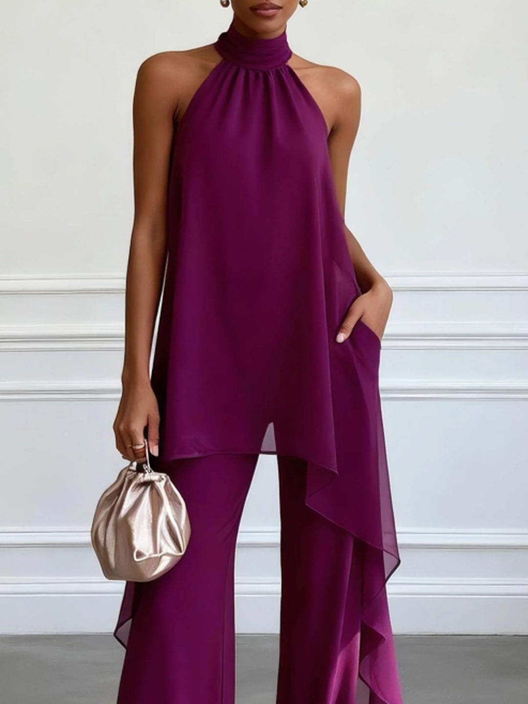 Amethyra | Viola Top & Pantaloni Completo
