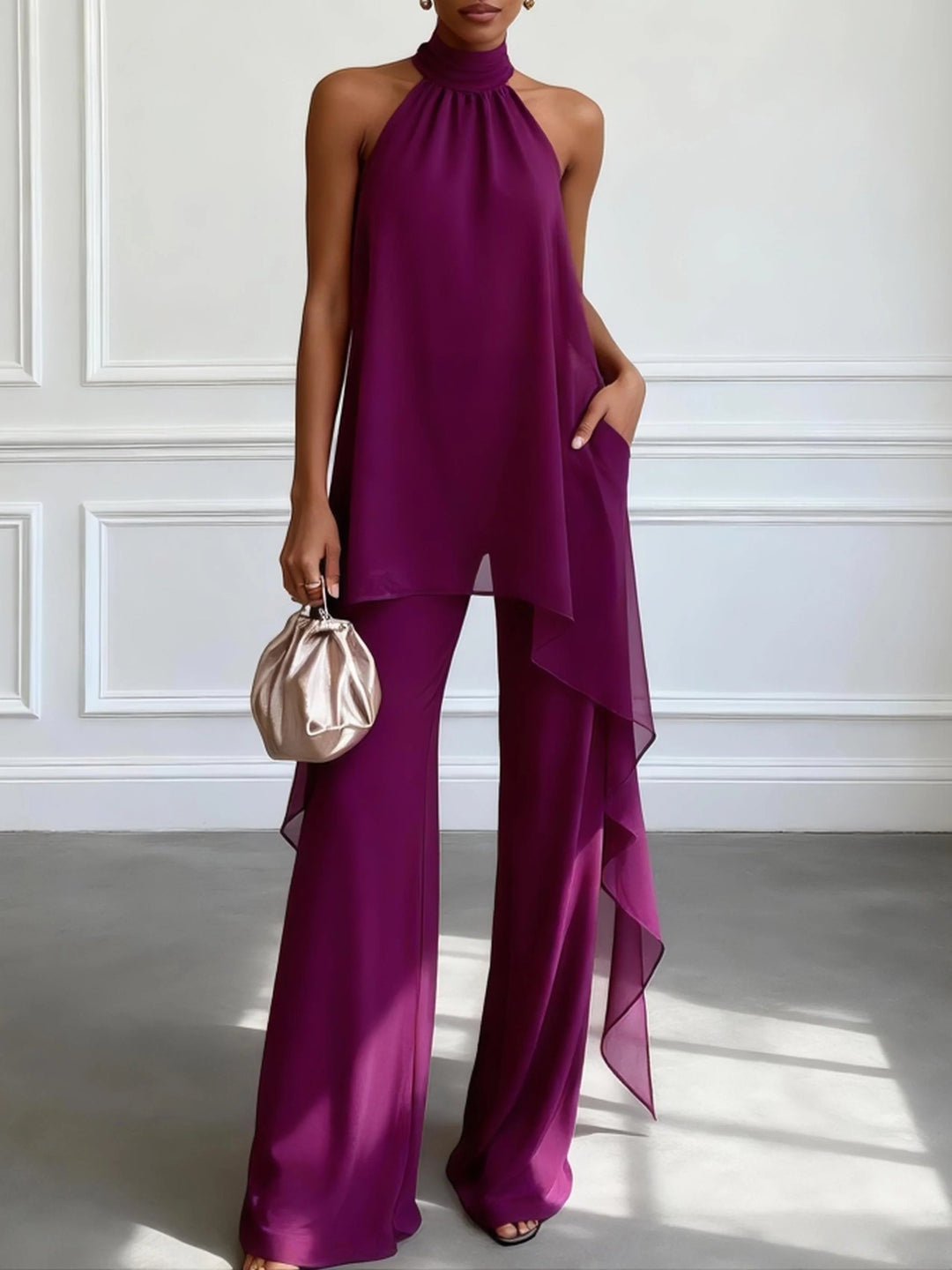 Amethyra | Viola Top & Pantaloni Completo