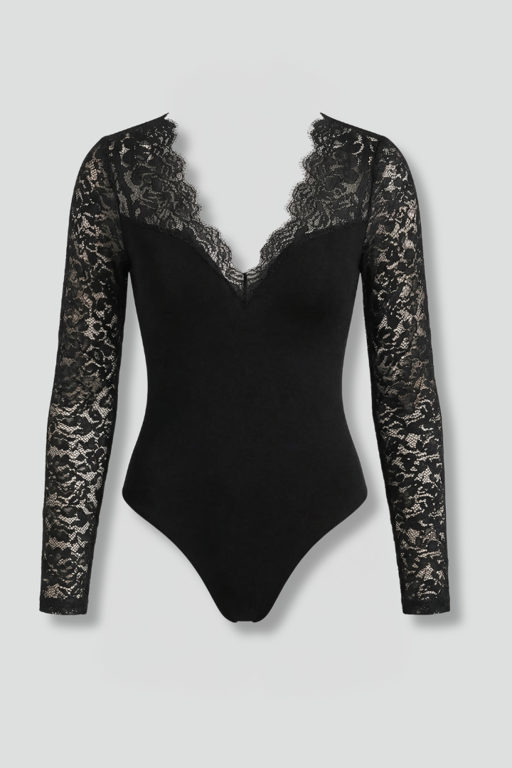 Kiki | Pizzo Manica Lunga Bodysuit