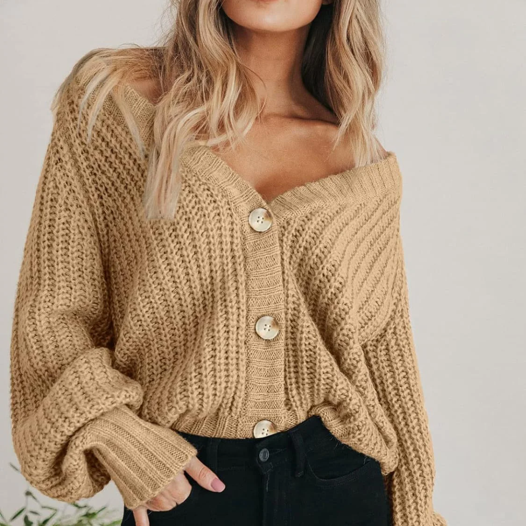 Carly | Chunky Maglia Button Cardigan