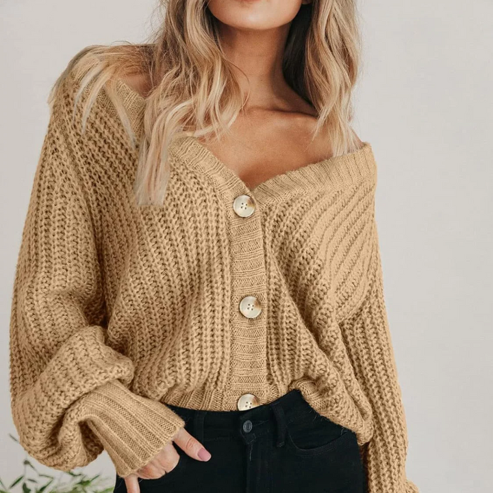 Carly | Chunky Maglia Button Cardigan