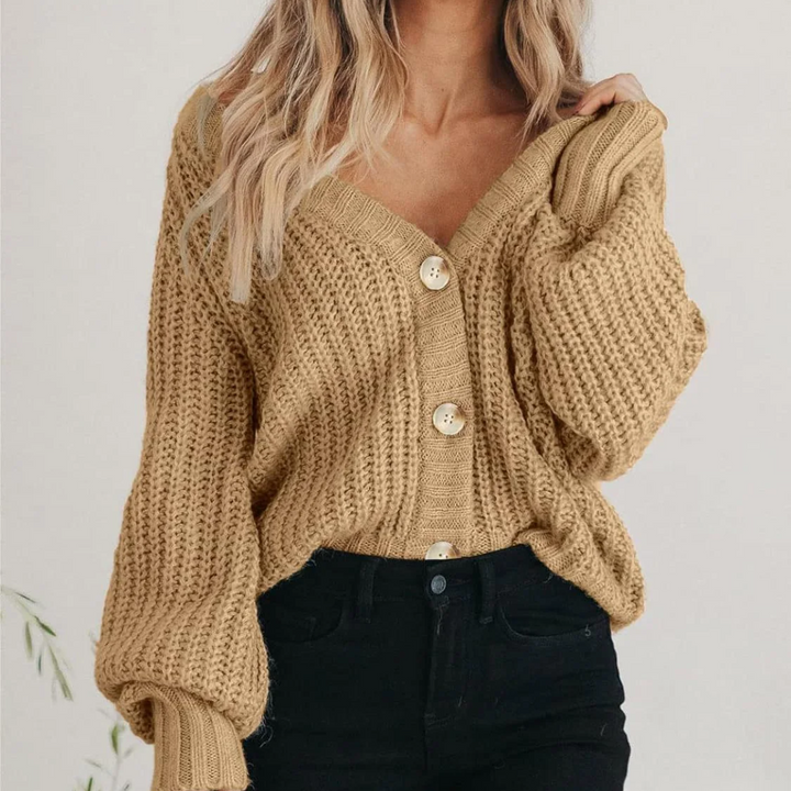 Carly | Chunky Maglia Button Cardigan
