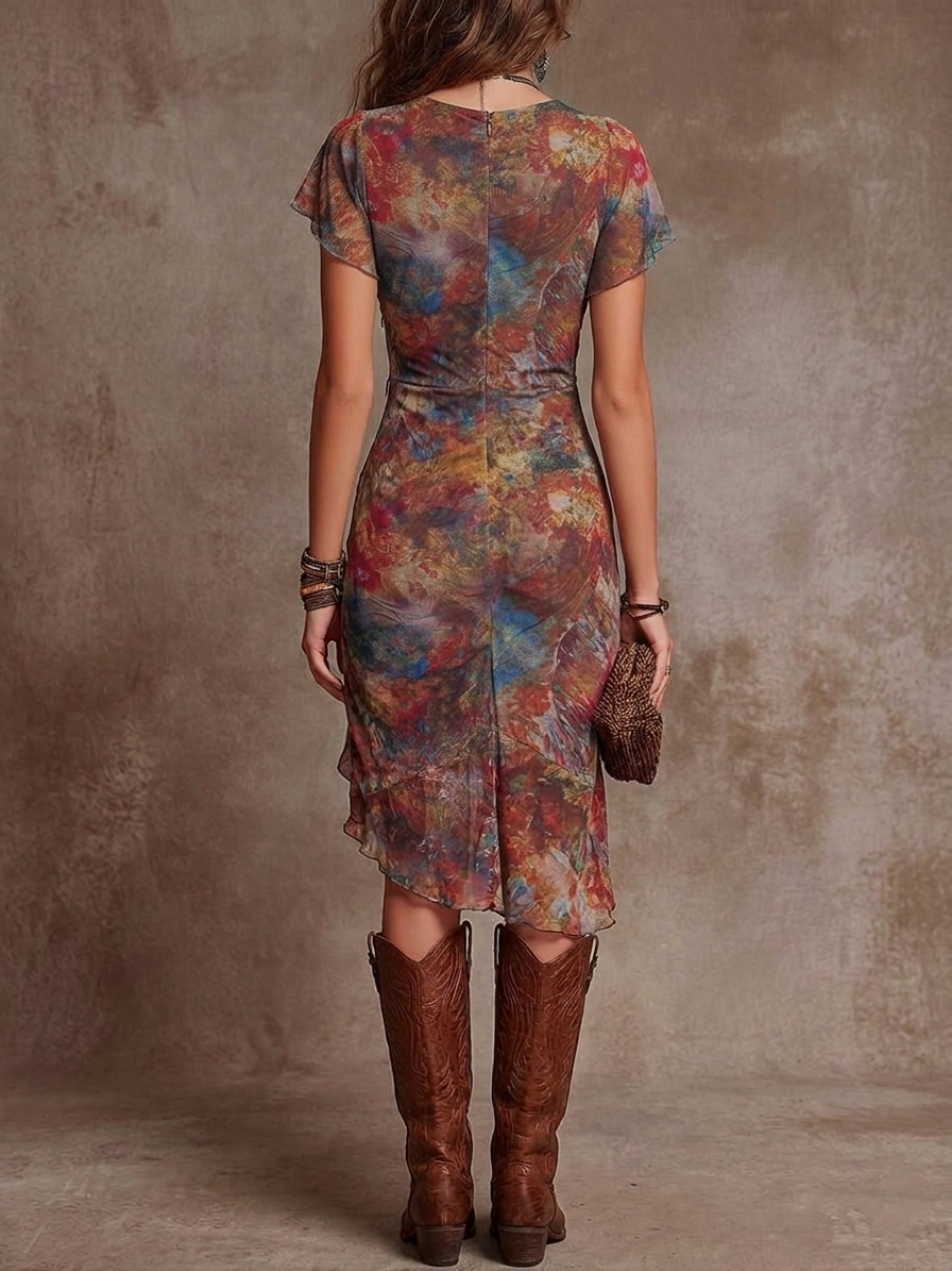 Abstravia | Boho Abstract Stampa Midi