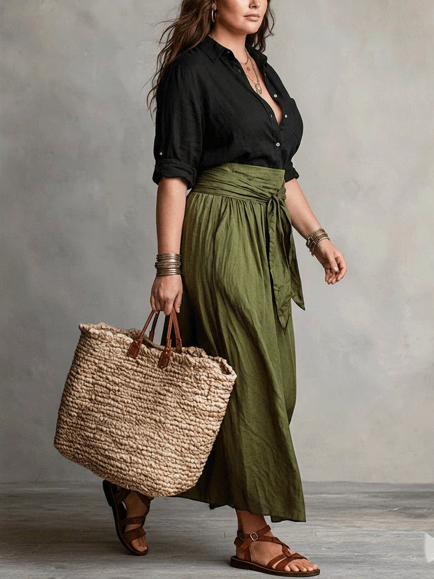 Vera | Due Pezzi Maglietta and Midi Gonna Completo