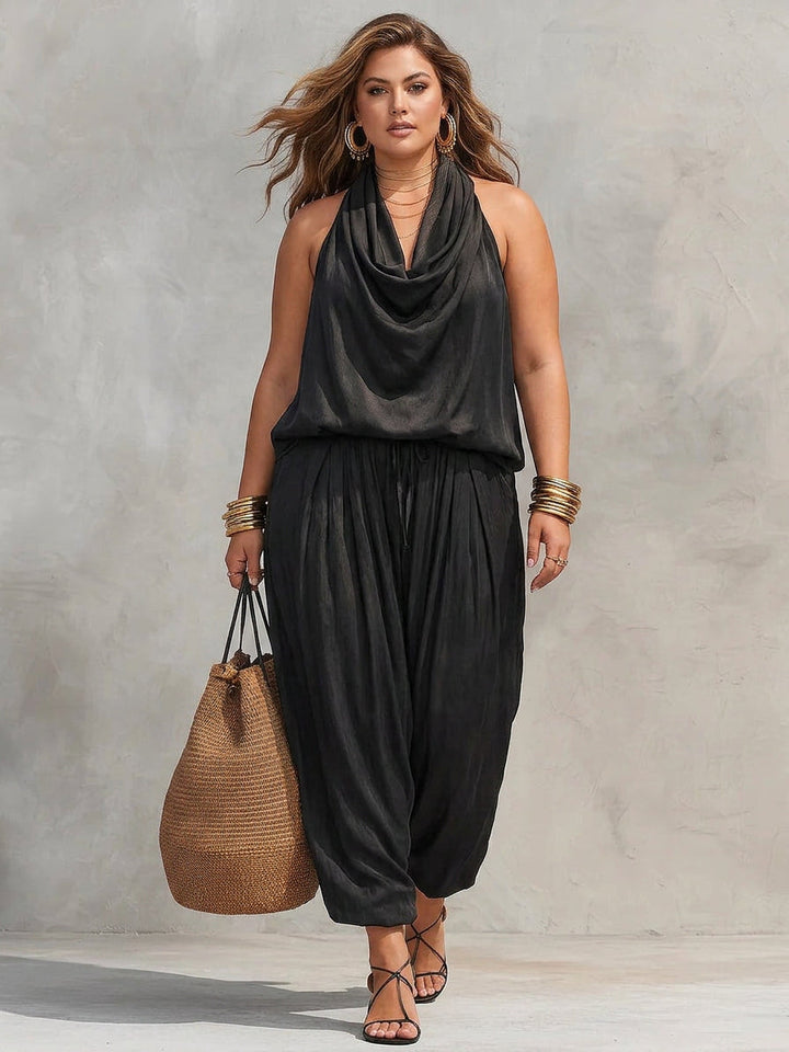 Aurora | Senza Maniche Top and Pleated Pantaloni Completo
