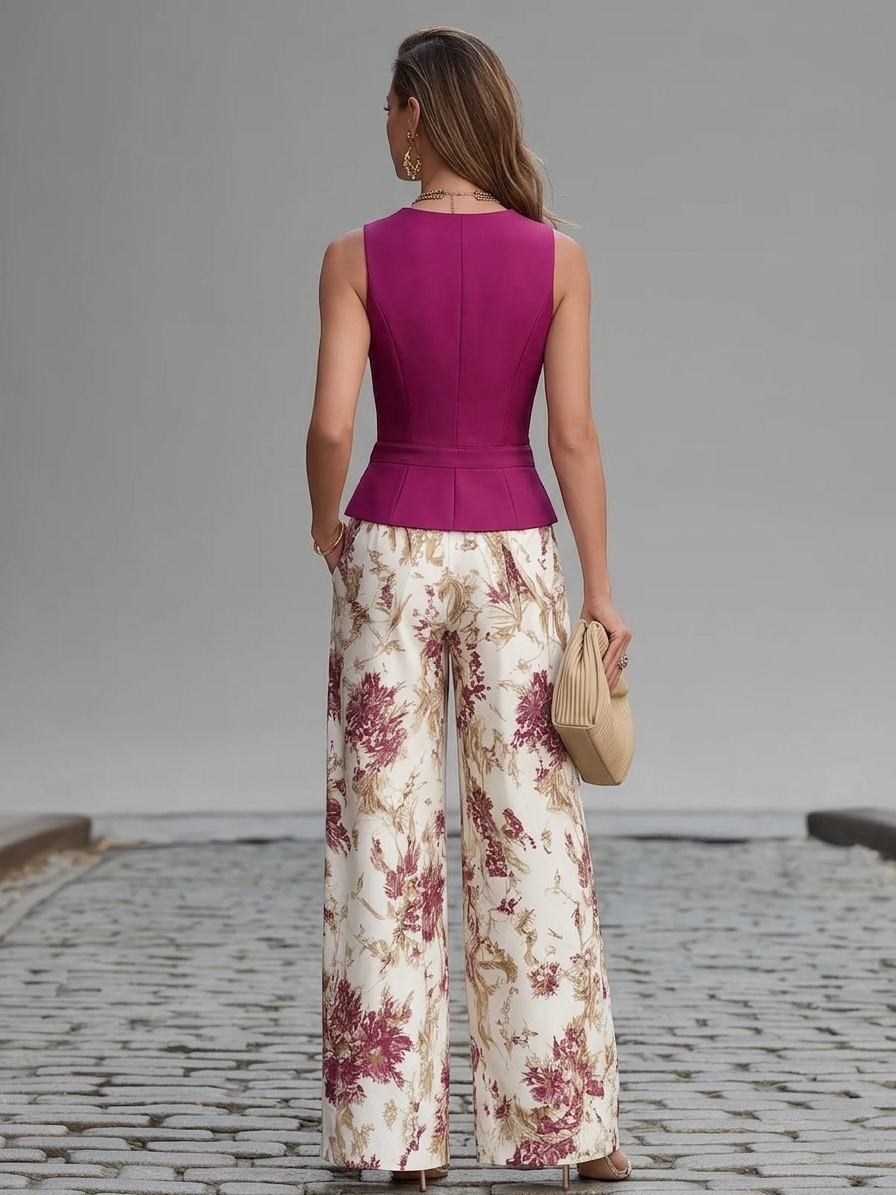 Rosette | Rosa Vest & Pantaloni Completo