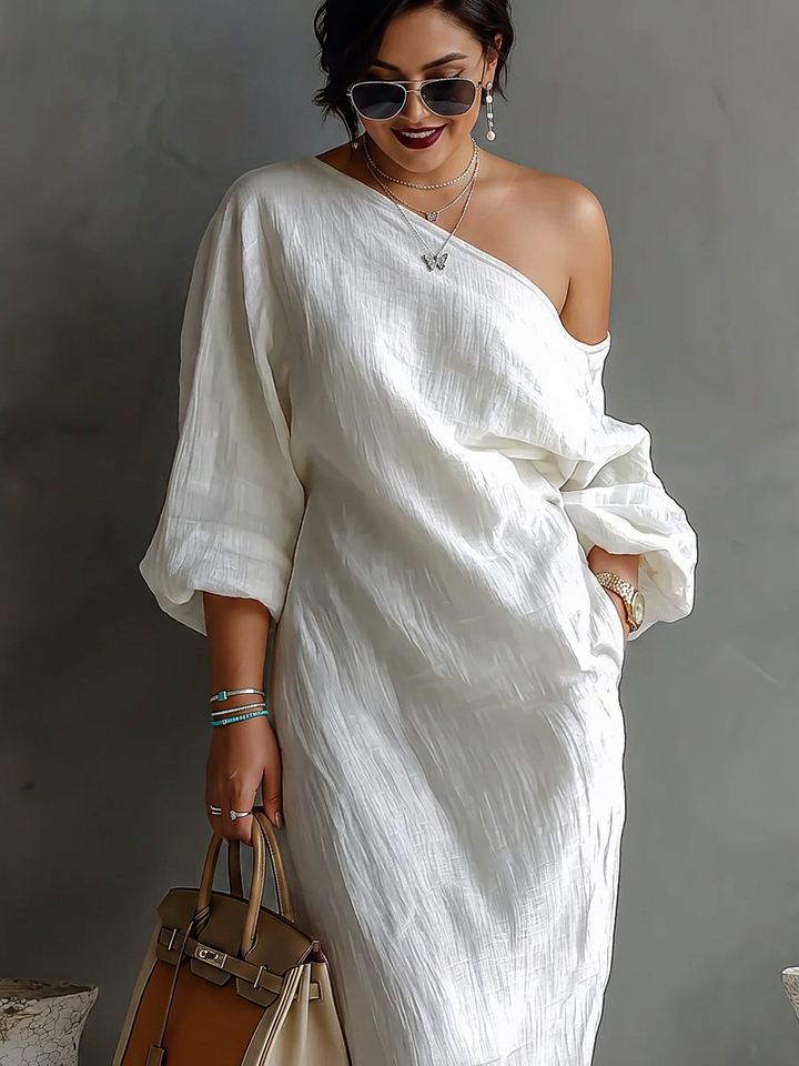 Elise | Elegante Monospalla Maxi Abito