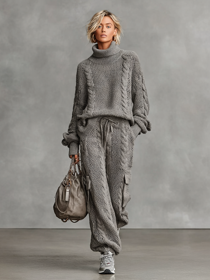Priya | Completo in Maglia a Trecce