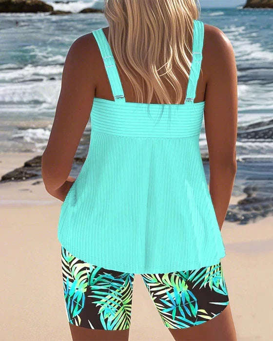Daphne | Bright a Coste Tankini Shorts