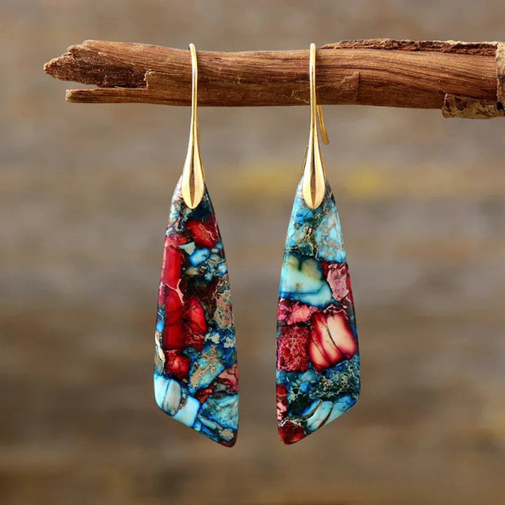 Faye | Retro Colourful Stone Orecchini