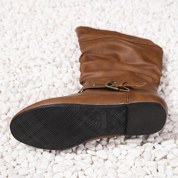 Danica | Women's Knee-High Stivali with Side Zipper