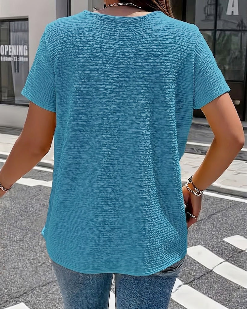 Barbara | T-shirt con Colletto e Bottoni