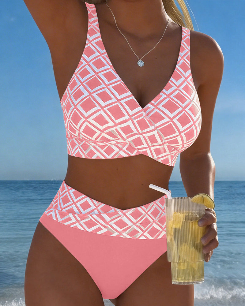 Naia | Diamond-Pattern Due Pezzi Bikini