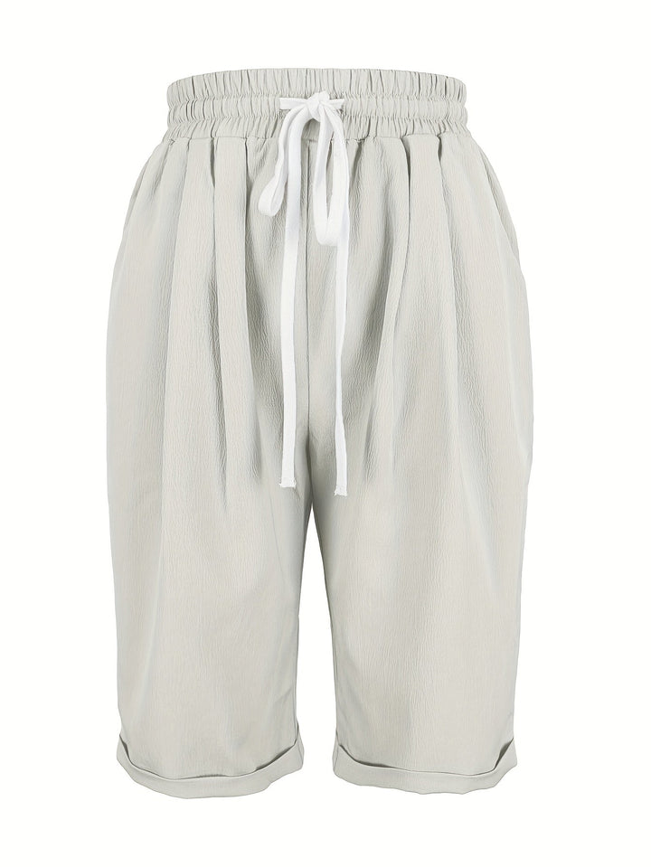 Lesley | Cropped Capri Pantaloni with Turn Up Cuffs