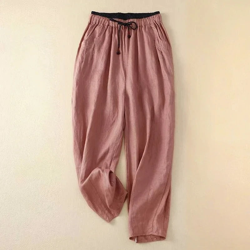 Pearl | Easy Rilassato Estate Pantaloni with Cintura