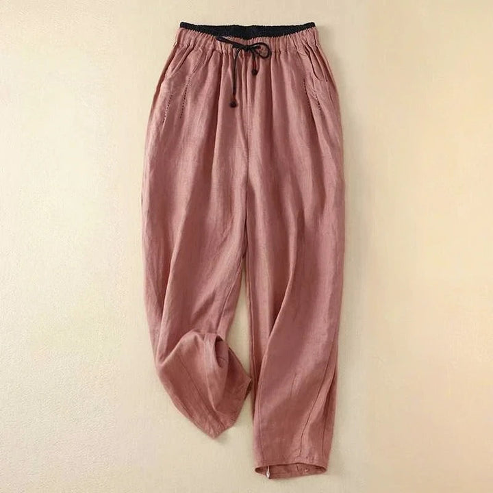 Pearl | Easy Rilassato Estate Pantaloni with Cintura