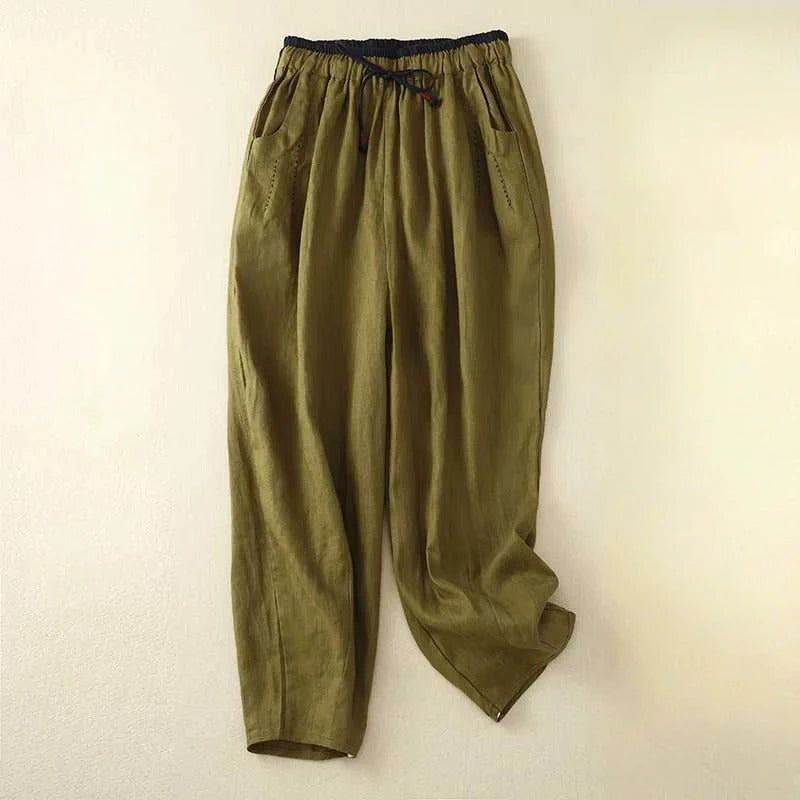 Pearl | Easy Rilassato Estate Pantaloni with Cintura