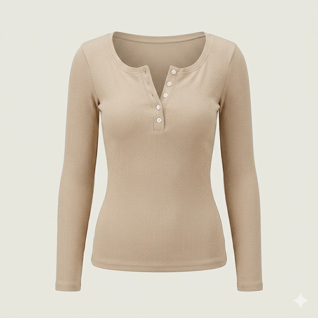 Perri | a Coste Button Manica Lunga Top