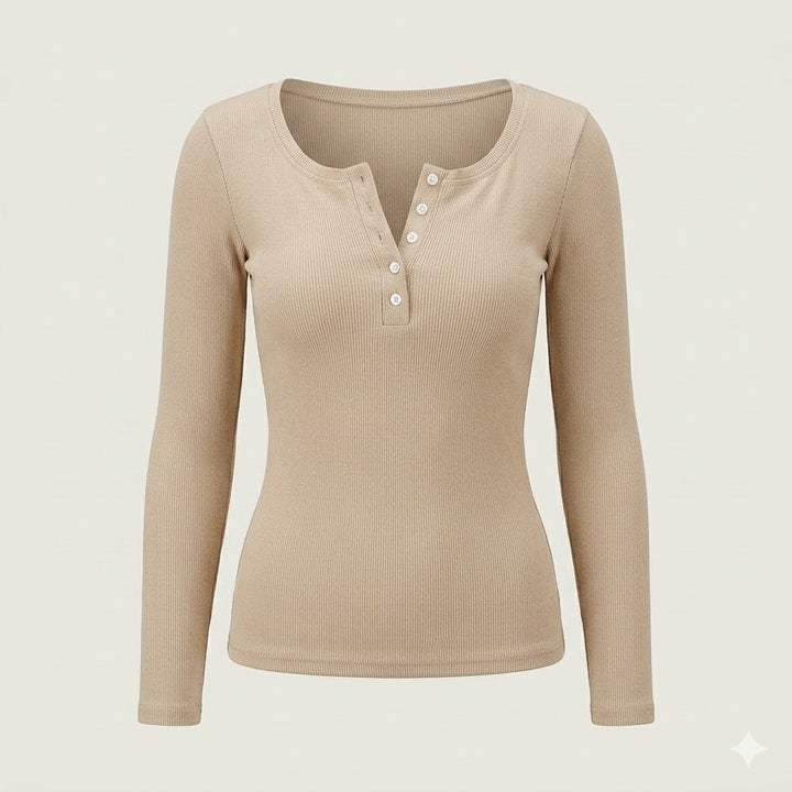Perri | a Coste Button Manica Lunga Top