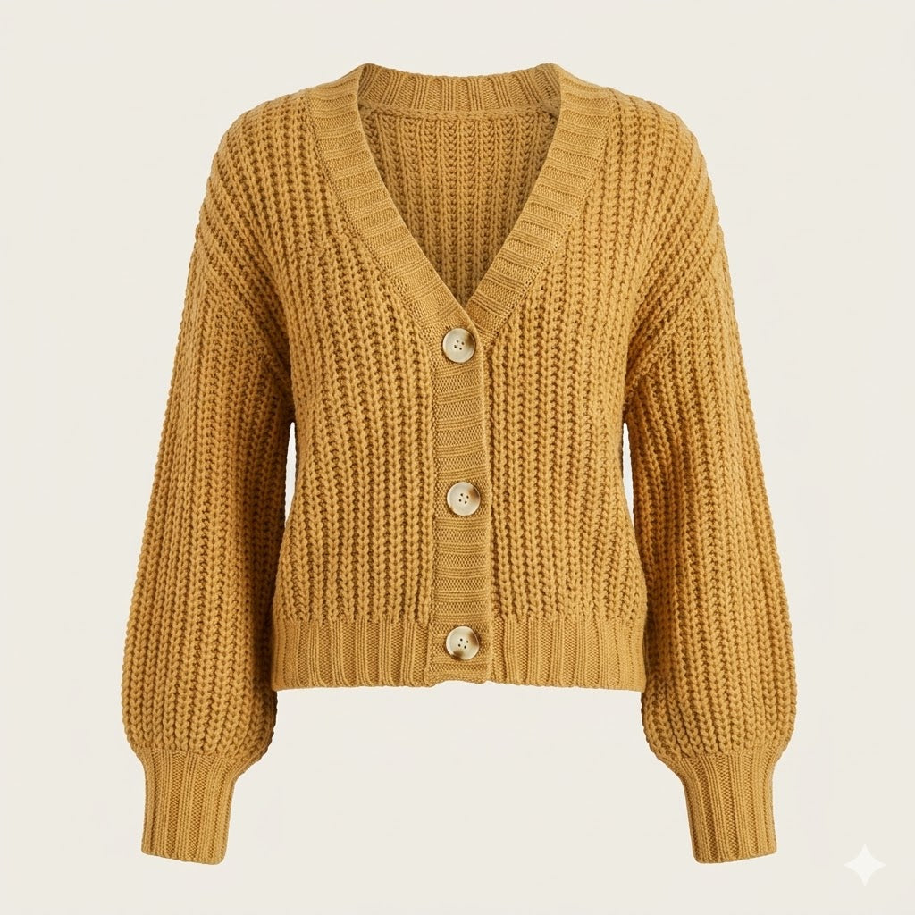 Carly | Chunky Maglia Button Cardigan