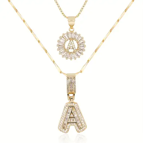 Set di Collane con Initiale in Moissanite