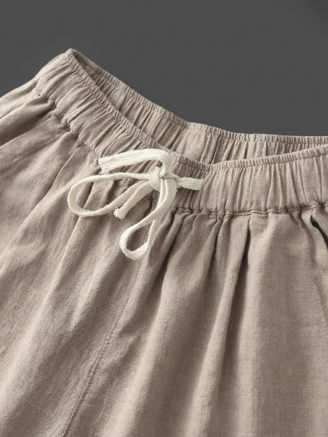 Lettie | Quotidiano Straight Leg Drawstring Lino Pantaloni