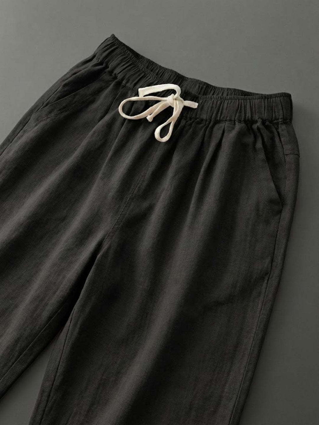 Lettie | Quotidiano Straight Leg Drawstring Lino Pantaloni