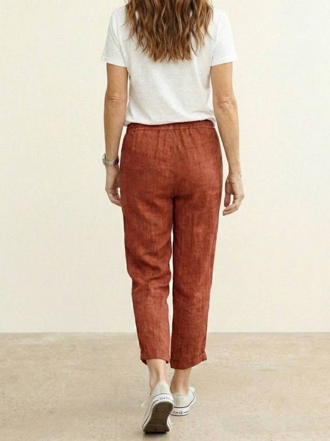 Lettie | Quotidiano Straight Leg Drawstring Lino Pantaloni