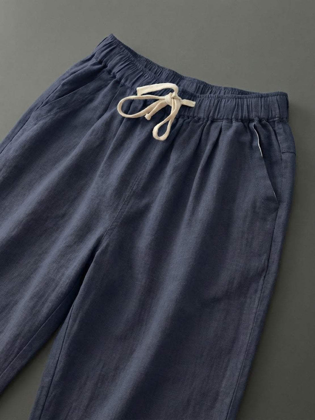 Lettie | Quotidiano Straight Leg Drawstring Lino Pantaloni