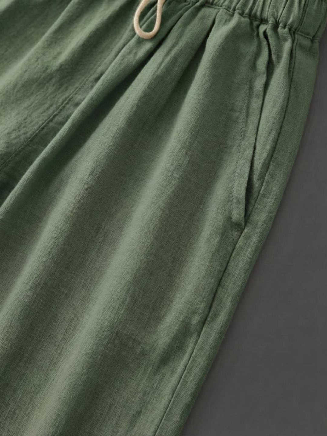 Lettie | Quotidiano Straight Leg Drawstring Lino Pantaloni