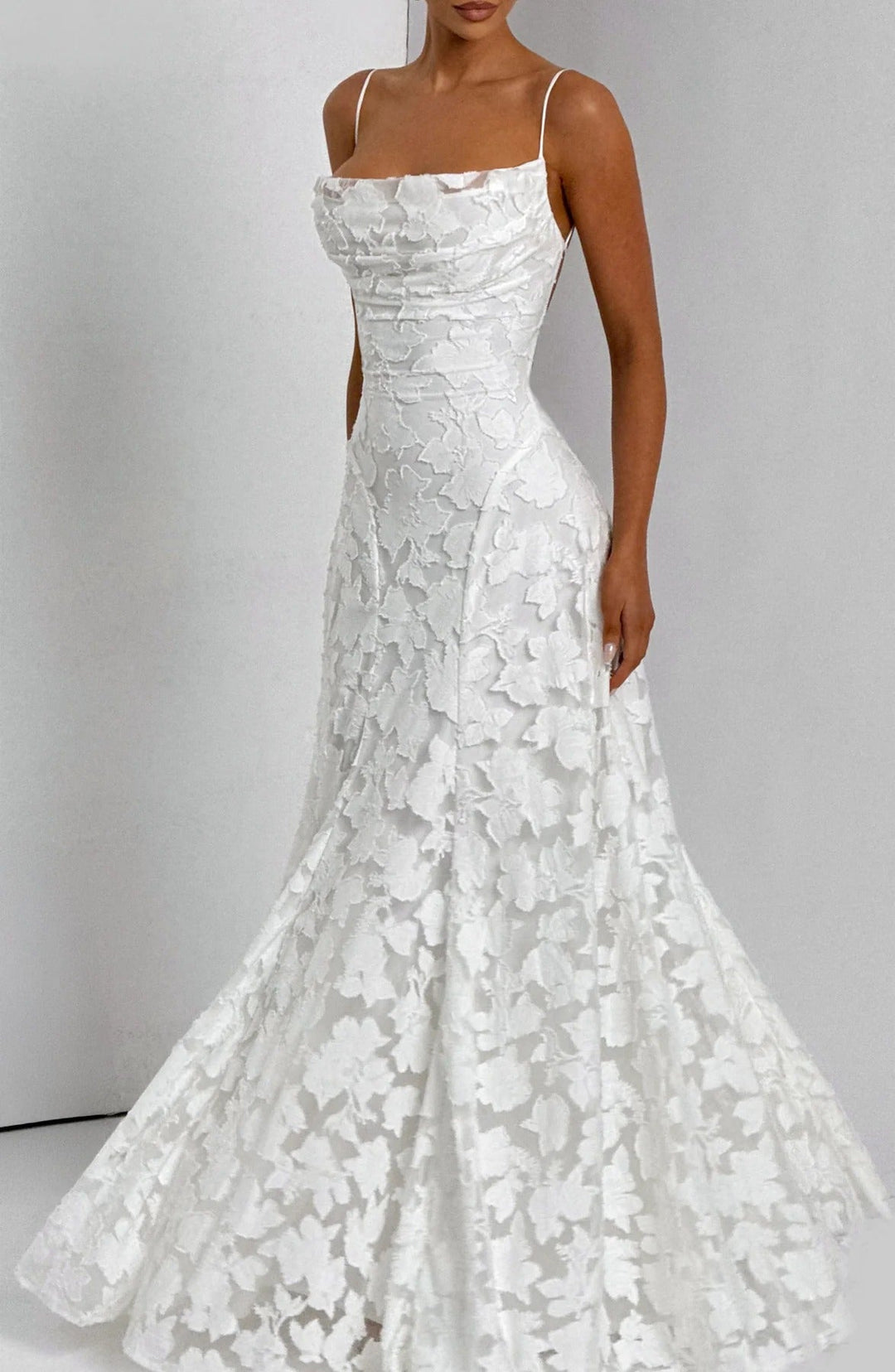 Briar | Abito Maxi in Pizzo Floreale a Linea ad A