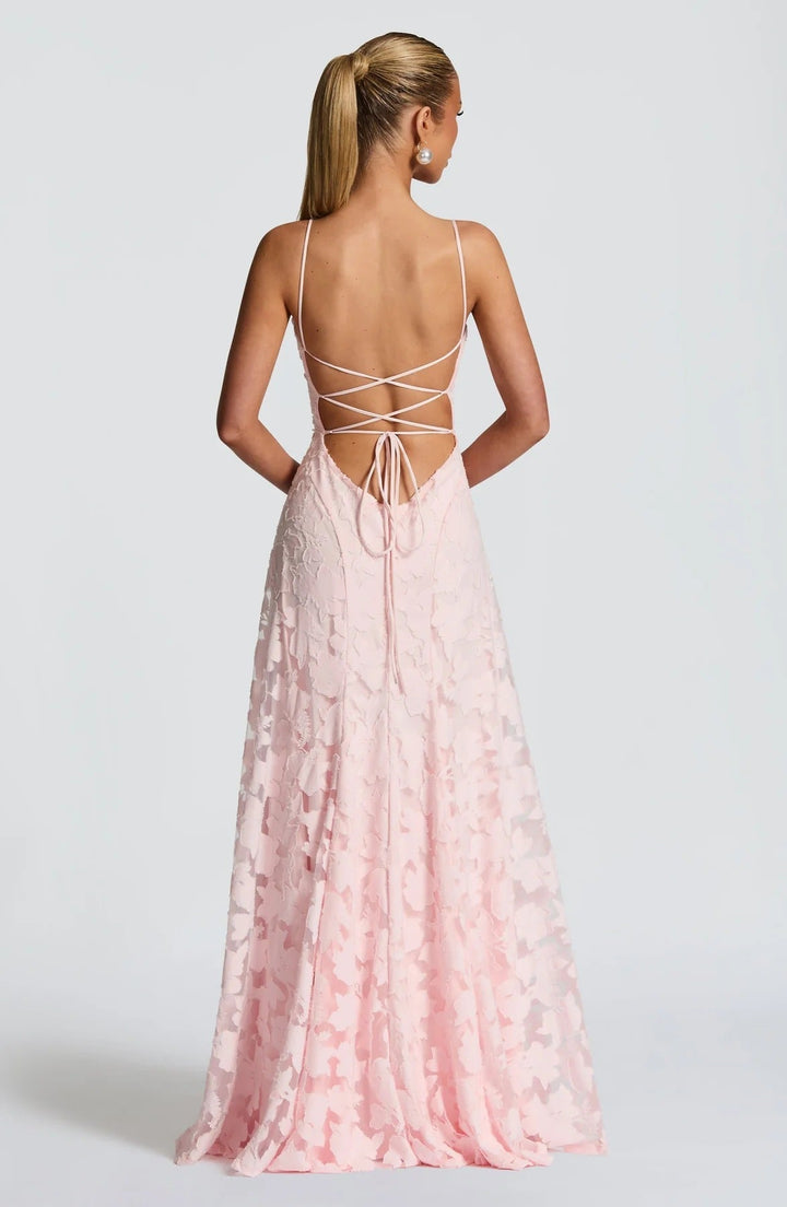 Briar | Abito Maxi in Pizzo Floreale a Linea ad A