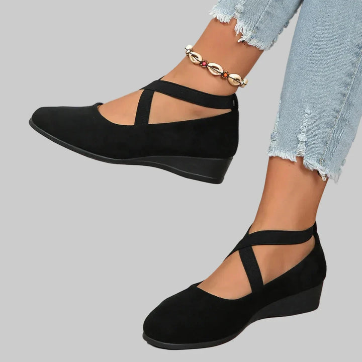 Mary | Nero Wedge Orthopedic Scarpe