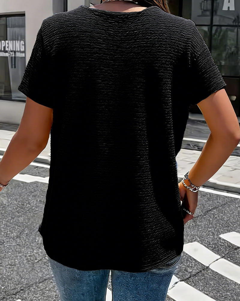 Barbara | T-shirt con Colletto e Bottoni